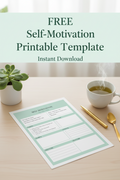Gentle Self-Motivation Printable Template for FREE